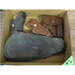 lot with 3 holsters and handgun case