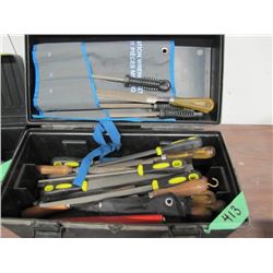 toolbox with assorted files