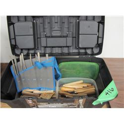 tool box with a rasps and wood carving tools