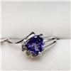 Image 5 : 10K White Gold Tanzanite(1.1ct) Diamond(0.05ct) Ring (~Size 6) (~weight 1.8g), Made in Canada, Insur