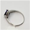 Image 6 : 10K White Gold Tanzanite(1.1ct) Diamond(0.05ct) Ring (~Size 6) (~weight 1.8g), Made in Canada, Insur