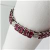 Image 1 : Silver Ruby(13.4ct) 7 Inch Bracelet (~weight 16.08g), Appraised Retail $1555 (Estimated Selling Pric