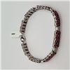 Image 2 : Silver Ruby(13.4ct) 7 Inch Bracelet (~weight 16.08g), Appraised Retail $1555 (Estimated Selling Pric