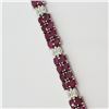 Image 3 : Silver Ruby(13.4ct) 7 Inch Bracelet (~weight 16.08g), Appraised Retail $1555 (Estimated Selling Pric