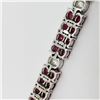 Image 4 : Silver Ruby(13.4ct) 7 Inch Bracelet (~weight 16.08g), Appraised Retail $1555 (Estimated Selling Pric