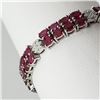 Image 5 : Silver Ruby(13.4ct) 7 Inch Bracelet (~weight 16.08g), Appraised Retail $1555 (Estimated Selling Pric
