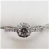 Image 2 : 14K White Gold Diamond (Si)(0.4ct) Side Diamond (Si-1)(0.3ct) Ring (~Size 5.75) (~weight 1.9g), Made