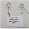 Image 4 : 18K Yellow Gold Garnet(8.2ct) Earrings (~weight 3.49g), Made in Canada, Insurance Value $2175 (Estim