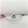 Image 1 : 14K White Gold Diamond (I2)(0.23ct) Ring (~Size 6) (~weight 1.6g), Made in Canada, Insurance Value $