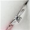 Image 3 : 14K White Gold Diamond (I2)(0.23ct) Ring (~Size 6) (~weight 1.6g), Made in Canada, Insurance Value $
