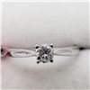 Image 4 : 14K White Gold Diamond (I2)(0.23ct) Ring (~Size 6) (~weight 1.6g), Made in Canada, Insurance Value $