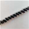 Image 3 : Silver Sapphire (Marquise Cut)(14ct) Bracelet (~weight 19.04g), Appraised Retail $1505 (Estimated Se