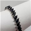 Image 5 : Silver Sapphire (Marquise Cut)(14ct) Bracelet (~weight 19.04g), Appraised Retail $1505 (Estimated Se