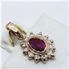 Image 3 : 14K Rose Gold Burmese Ruby(0.52ct) 12 Diamond(0.22ct) Pendant (~weight 1.4g), Made in Canada, Insura