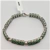 Image 3 : Silver Emerald(9.1ct) 7.5 Inch Bracelet (~weight 15.73g), Insurance Value $2276 (Estimated Selling P