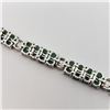 Image 6 : Silver Emerald(9.1ct) 7.5 Inch Bracelet (~weight 15.73g), Insurance Value $2276 (Estimated Selling P