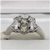 Image 1 : 14K White Gold 9 Diamond (Si-1)(1.5ct) Ring (~Size 7) (~weight 3.2g), Made in Canada, Insurance Valu