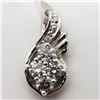 Image 5 : 14K White Gold 7 Diamond (Si-1)(0.74ct) Pendant (~weight 1.9g), Insurance Value $4300 (Estimated Sel