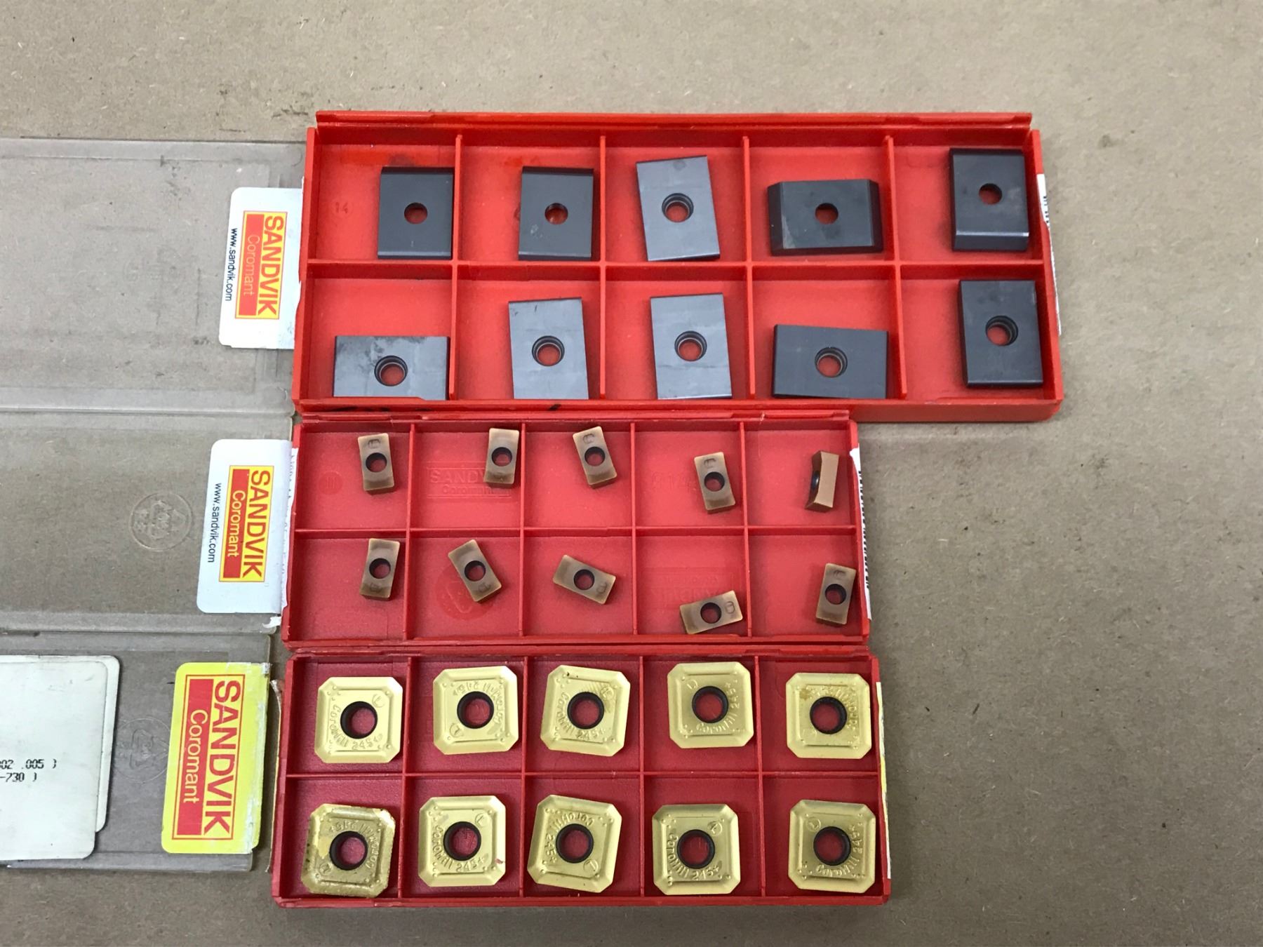 (30) SANDVIK MISC. CARBIDE INSERT *SEE PICS FOR PART