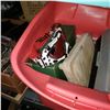 Image 2 : PINK TOTE OF HARDWARE, SKI GOGGLES, FISHING HOOKS, ETC