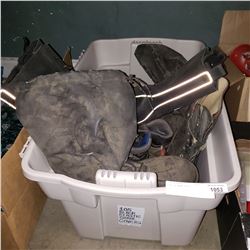 TOTE OF WORK BOOTS