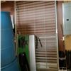 Image 1 : 2 CUSTOM METAL GRID WALL SHELVING W/ LIGHT UP SIGN AND SHELVES