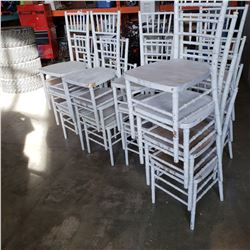 17 WHITE STACKING CHAIRS