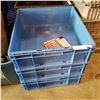 Image 1 : 4 BLUE STORAGE BINS