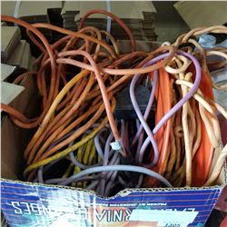 BOX OF EXTENSION CORDS