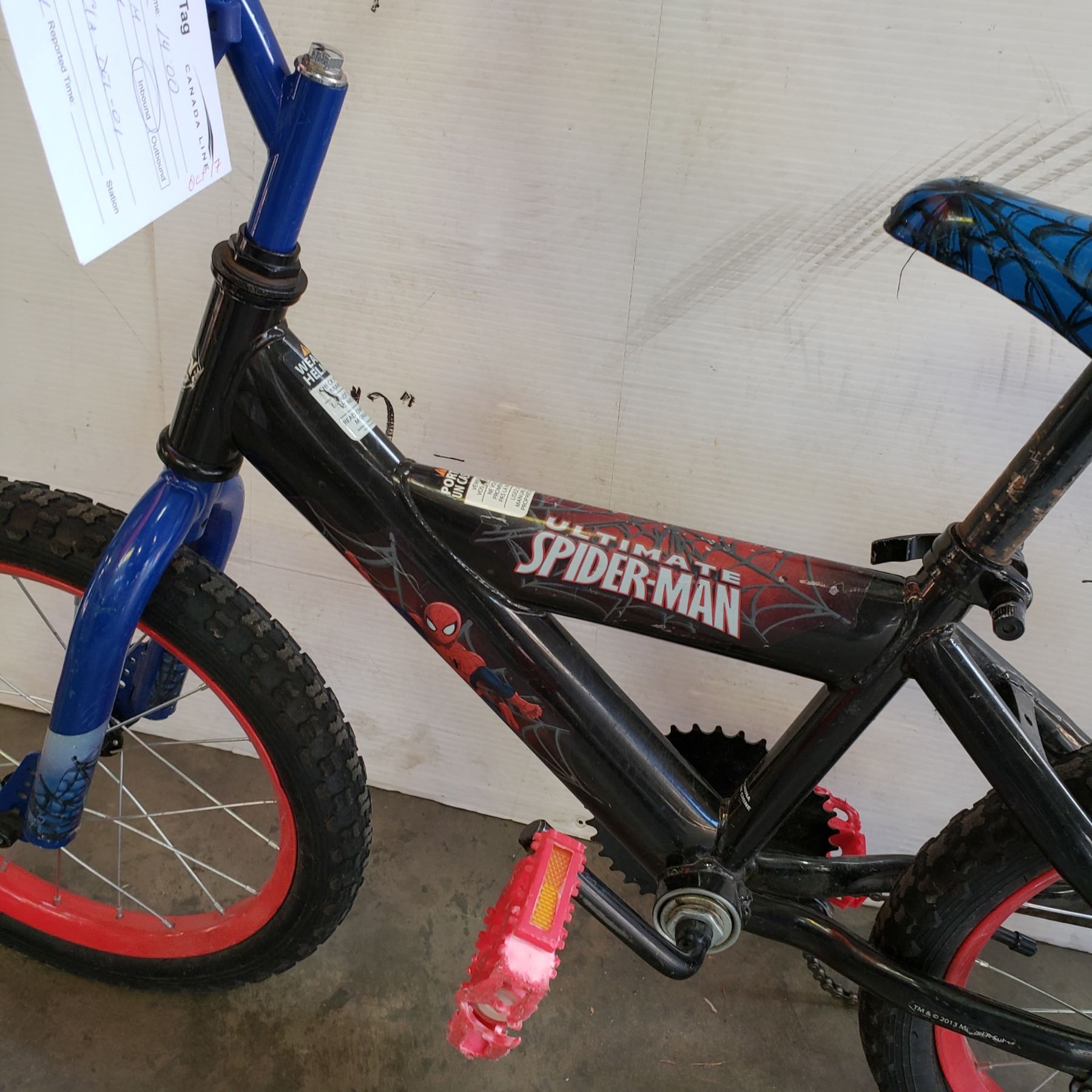 Black Spiderman Kids Bike