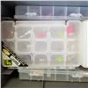 Image 2 : GREY TOOL BOX FULL OF FISHING SUPPLIES, LURES, AND LINE