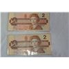 Image 2 : 3 1986 CANADIAN 2 DOLLAR BILLS
