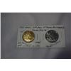 Image 2 : 1952-2002 60TH ANNIVERSARY OF QUEEN ELIZABETH II GOLDEN JUBILEE 2 50c COINS ONE GOLD PLATED 24K