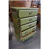 Image 2 : GREEN PAINTED 5 DRAWER DRESSER