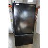 Image 1 : BLACK GE TRUE COOL FRIDGE WITH BOTTOM FREEZER TESTED AND WORKING GUARANTEED