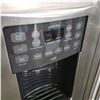 Image 2 : STAINLESS STEEL GE SIDE BY SIDE FRIDGE WITH WATER AND ICE DISPENSER TESTED AND WORKING GUARANTEED