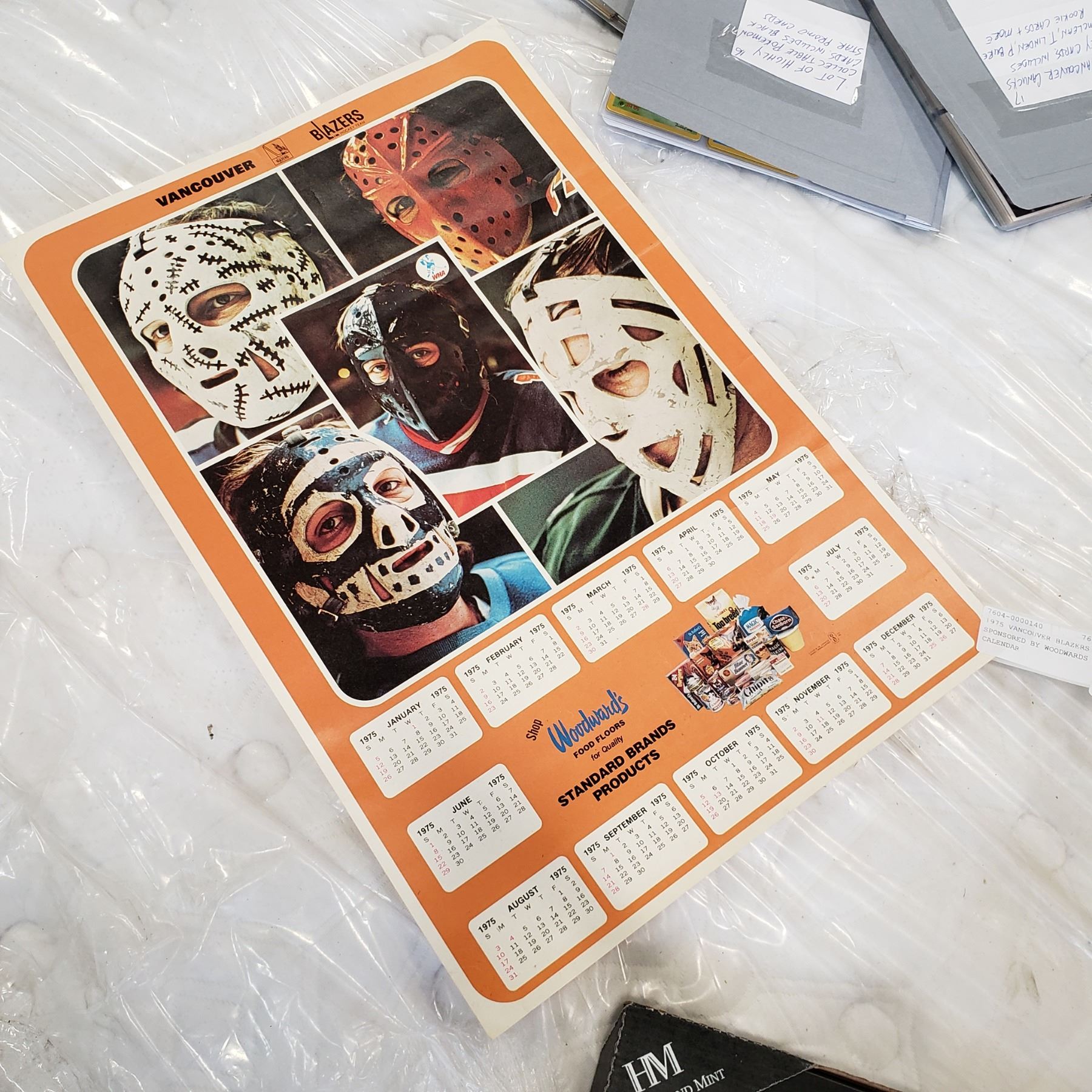 1975 VANCOUVER BLAZERS SPONSORED BY WOODWARDS CALENDAR Big Valley Auction