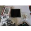 Image 3 : DIGITAL PICTURE FRAME, SCALE, CRAFT SCISSORS, AND BAG OF CHARGERS