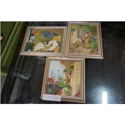 SET OF 3 GERMAN ART PICTURES