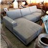 Image 1 : BRAND NEW 2PC GREY FABRIC LEFT HAND SECTIONAL SOFA - RETAIL $1499