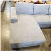 Image 2 : BRAND NEW 2PC GREY FABRIC LEFT HAND SECTIONAL SOFA - RETAIL $1499