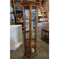 CORNER DISPLAY CABINET W/ GLASS DOORS