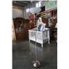 Image 1 : MODERN CHROME AND WOOD FLOOR LAMP
