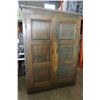 Image 1 : ANTIQUE 2 DOOR 7FT TALL WARDROBE, ORIGINAL HARDWARE