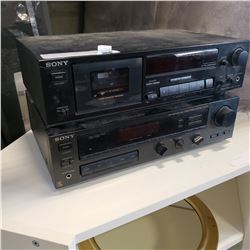 SONY AV CONTROL CENTER STR AV570 AND SONY CASSETTE DECK TC-RX390