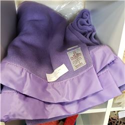 HARMONY HOUSE SIMPSON SEARS PURE VIRGIN WOOL PURPLE BLANKET