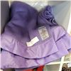 Image 1 : HARMONY HOUSE SIMPSON SEARS PURE VIRGIN WOOL PURPLE BLANKET