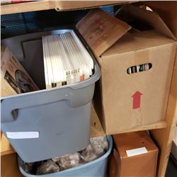 BIN AND BOX OF LASER DISC MOVIES