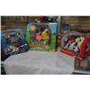 Image 1 : 3 M+M CANDY DISPENSERS, MULLIGAN VILLE, AT THE MOVIES AND MAKE A SPLASH, BOXED NEW
