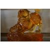 Image 3 : VINTAGE GLASS AND RED CAST CHINESE FIGURES